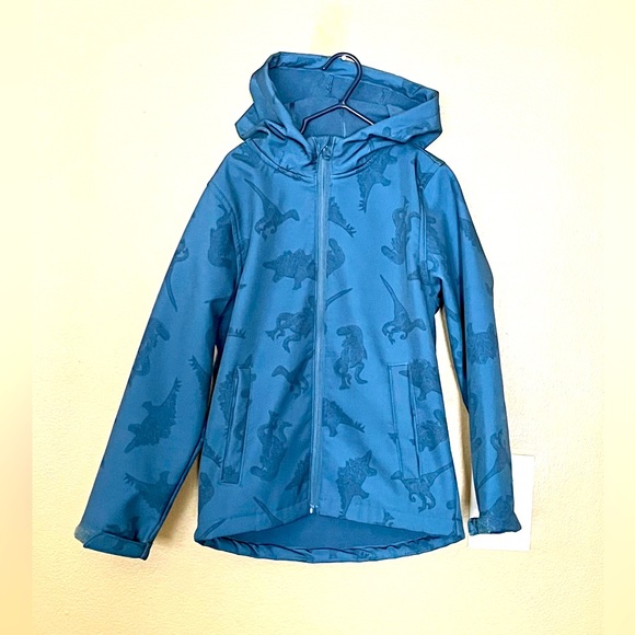Little Kids boys Shell Jacket with fleece lining 7-8 yrs 128 cm Blue - Picture 2 of 8
